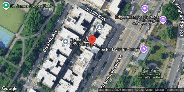 Aerial map of 2615 GRAND CONCOURSE, Bronx