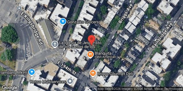 Aerial map of 2657 BRIGGS AVENUE, Bronx