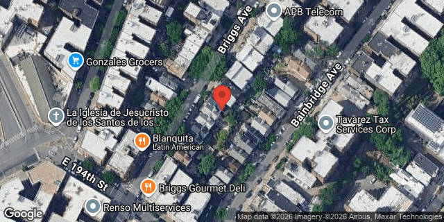 Aerial map of 2666 BRIGGS AVENUE, Bronx