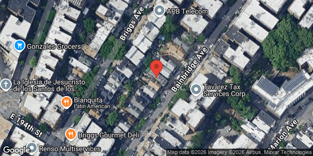 Aerial map of 2671 BAINBRIDGE AVENUE, Bronx