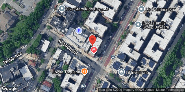 Aerial map of 2505 UNIVERSITY AVENUE, Bronx