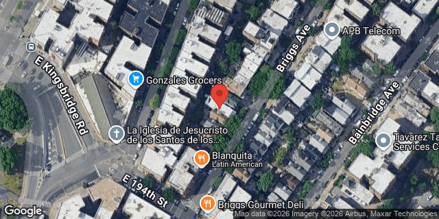Aerial map of 2661 1/2 BRIGGS AVENUE, Bronx