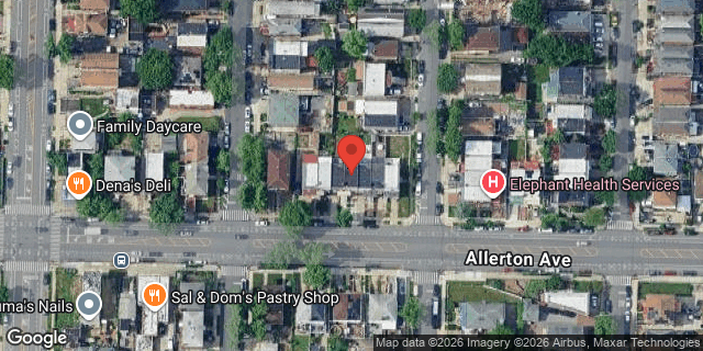 Aerial map of 1137 ALLERTON AVENUE, Bronx