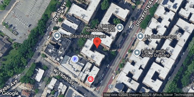 Aerial map of 2515 UNIVERSITY AVENUE, Bronx