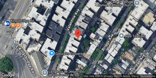 Aerial map of 2682 VALENTINE AVENUE, Bronx