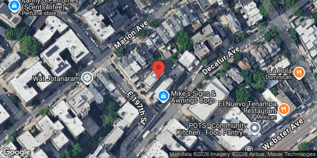 Aerial map of 363 EAST 197 STREET, Bronx