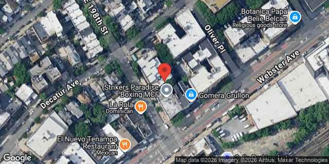 Aerial map of 391 EAST 198 STREET, Bronx