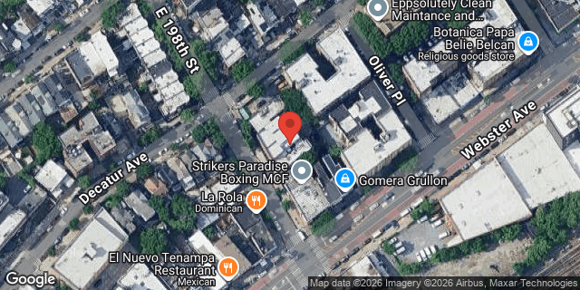 Aerial map of 389 EAST 198 STREET, Bronx