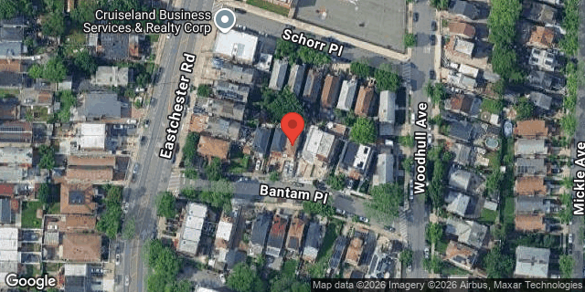 Aerial map of 1519 BANTAM PLACE, Bronx