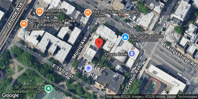Aerial map of 2648 MORRIS AVENUE, Bronx