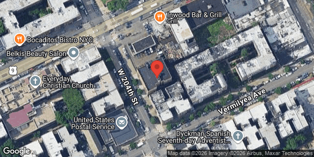 Aerial map of 639 WEST 204 STREET, Manhattan