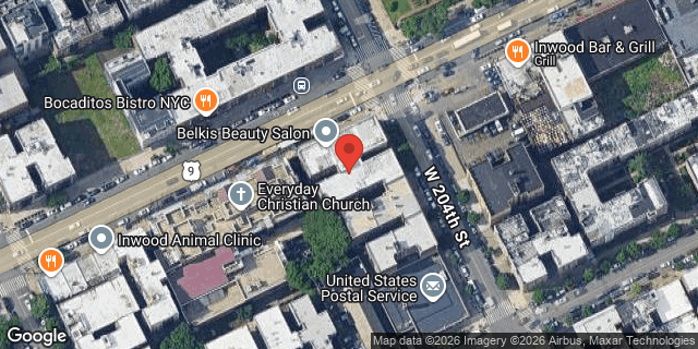 Aerial map of 656 WEST 204 STREET, Manhattan
