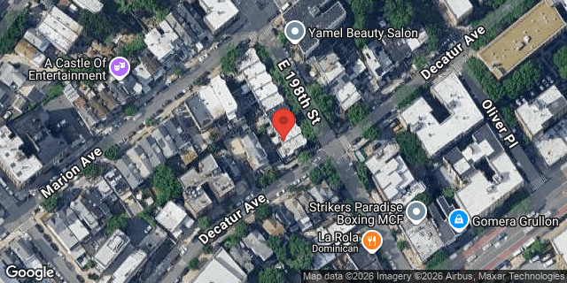 Aerial map of 364 EAST 198 STREET, Bronx
