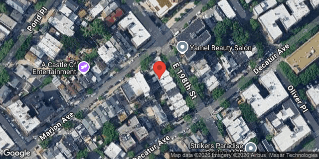Aerial map of 354 EAST 198 STREET, Bronx