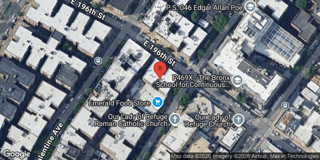 Aerial map of 244 EAST 196 STREET, Bronx