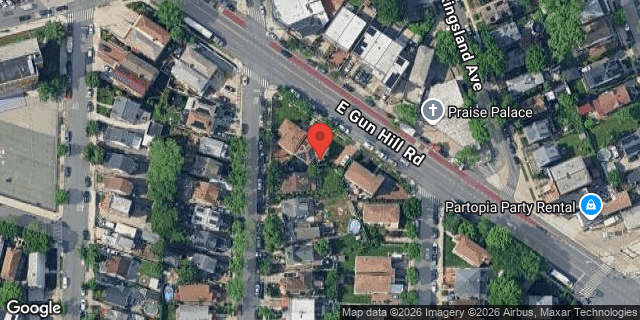 Aerial map of 1560 EAST GUN HILL ROAD, Bronx