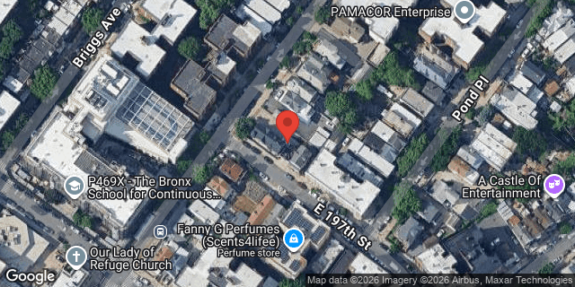 Aerial map of 309 EAST 197 STREET, Bronx