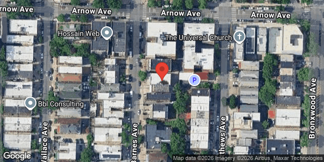 Aerial map of 2760 BARNES AVENUE, Bronx