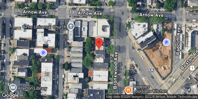 Aerial map of 2755 BRONXWOOD AVENUE, Bronx