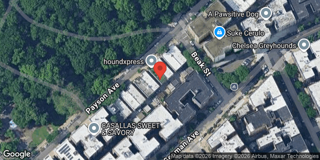 Aerial map of 77 PAYSON AVENUE, Manhattan