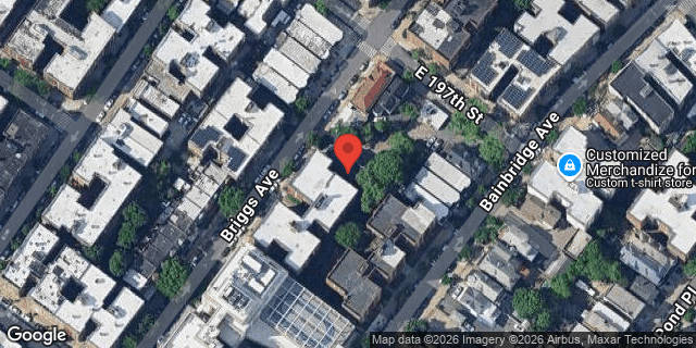 Aerial map of 2776 BRIGGS AVENUE, Bronx