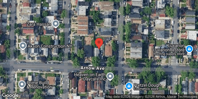 Aerial map of 1159 ARNOW AVENUE, Bronx