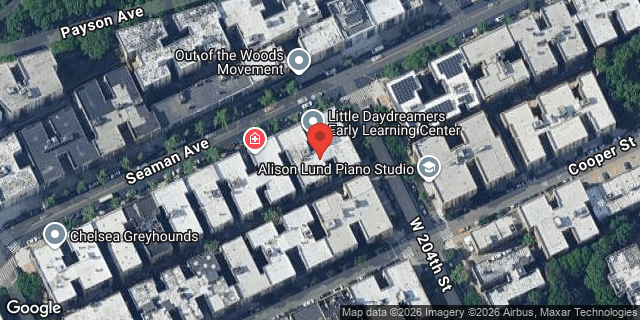 Aerial map of 97 SEAMAN AVENUE, Manhattan