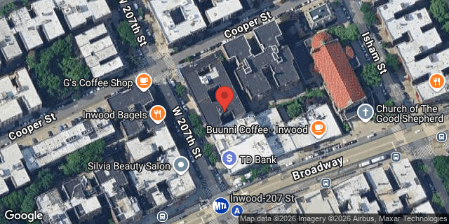 Aerial map of 623 WEST 207 STREET, Manhattan