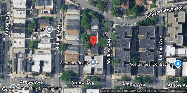 Aerial map of 2913 WALLACE AVENUE, Bronx