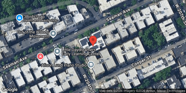 Aerial map of 109 SEAMAN AVENUE, Manhattan