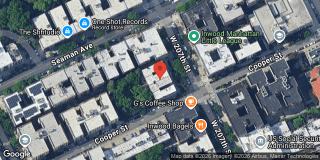 Aerial map of 644 WEST 207 STREET, Manhattan