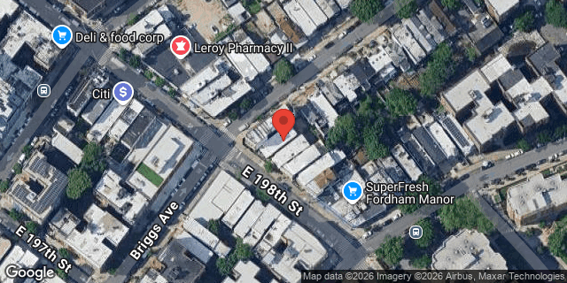 Aerial map of 263 EAST 198 STREET, Bronx
