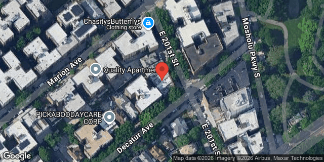 Aerial map of 368 EAST 201 STREET, Bronx