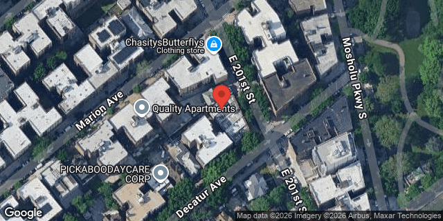 Aerial map of 364 EAST 201 STREET, Bronx