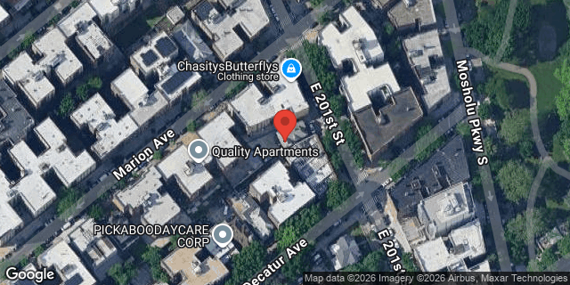 Aerial map of 360 EAST 201 STREET, Bronx