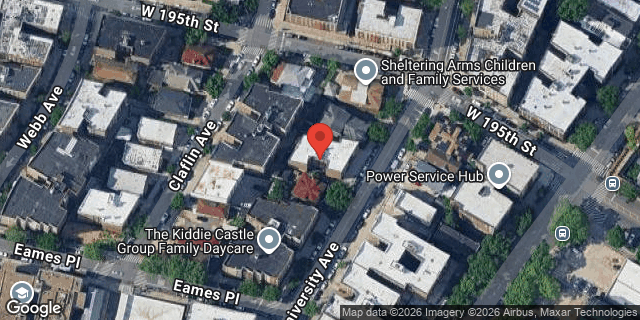 Aerial map of 2735 UNIVERSITY AVENUE, Bronx