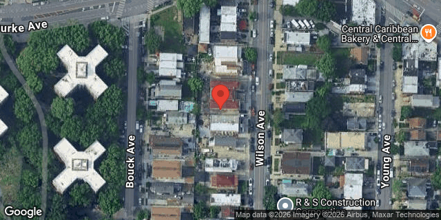 Aerial map of 3041A WILSON AVENUE, Bronx