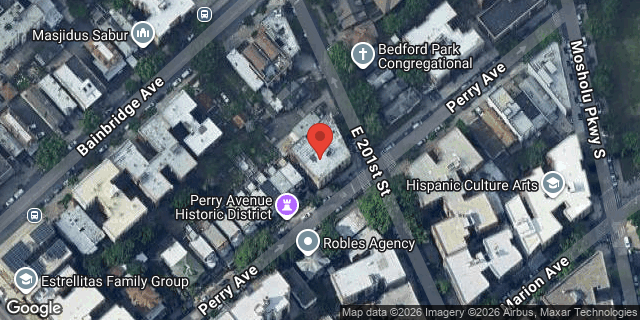 Aerial map of 314 EAST 201 STREET, Bronx