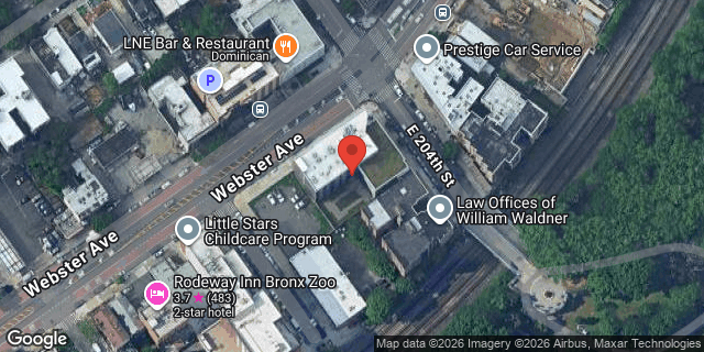 Aerial map of 3100 WEBSTER AVENUE, Bronx