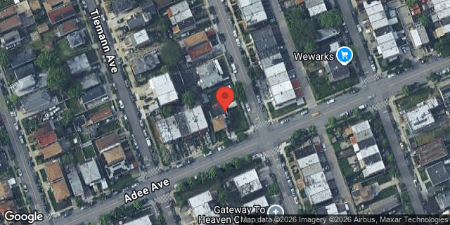 Aerial map of 1713 ADEE AVENUE, Bronx