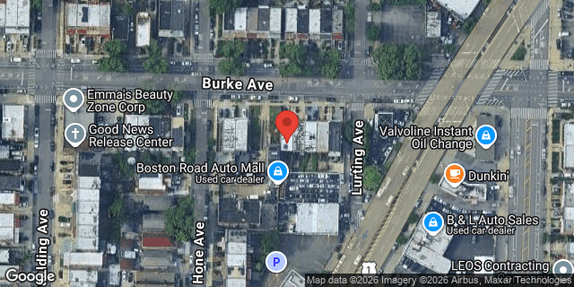 Aerial map of 1060 BURKE AVENUE, Bronx