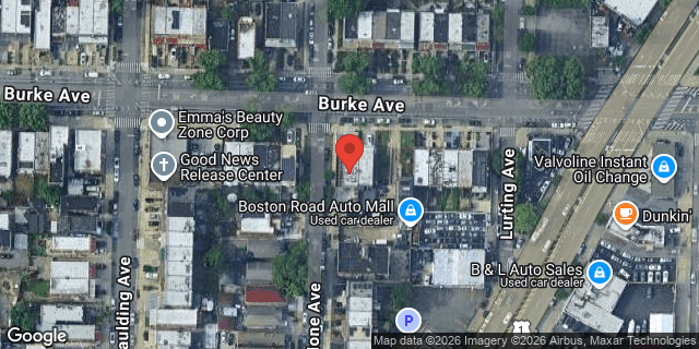 Aerial map of 1050 BURKE AVENUE, Bronx