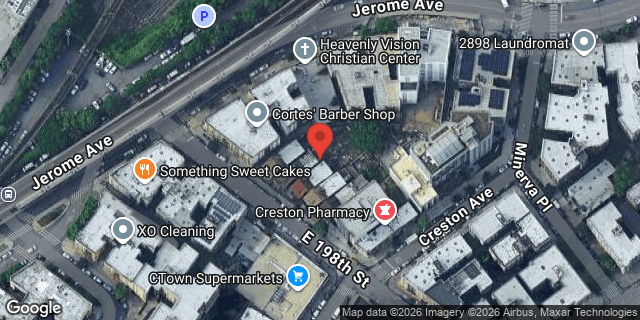 Aerial map of 15 EAST 198 STREET, Bronx