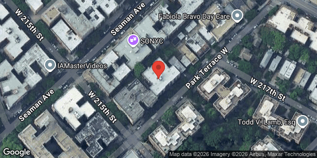 Aerial map of 65 PARK TERRACE WEST, Manhattan