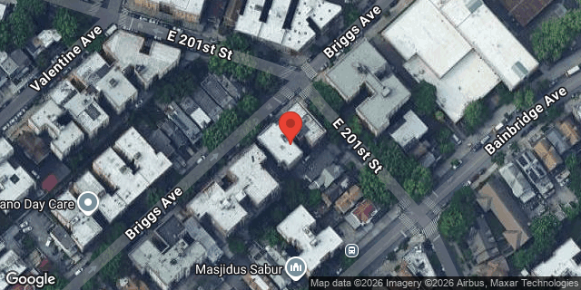 Aerial map of 2986 BRIGGS AVENUE, Bronx