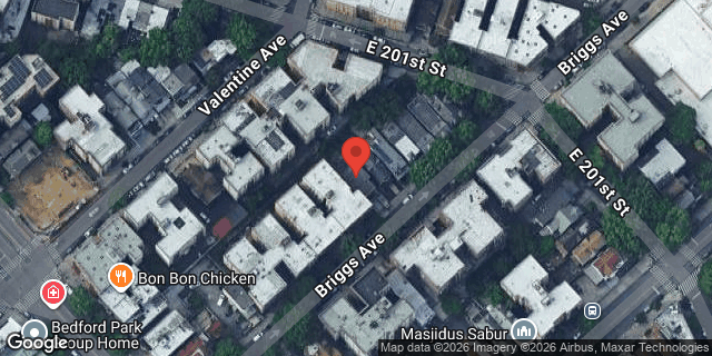Aerial map of 2975 BRIGGS AVENUE, Bronx