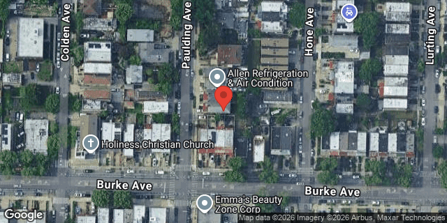 Aerial map of 3210 PAULDING AVENUE, Bronx