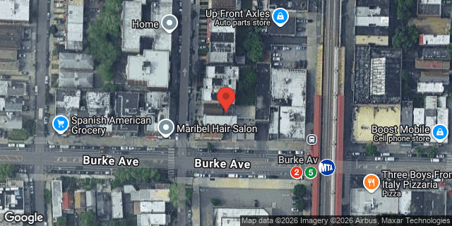 Aerial map of 3208 OLINVILLE AVENUE, Bronx