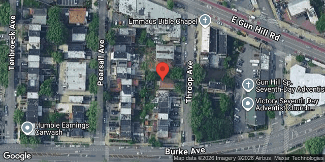 Aerial map of 3217 THROOP AVENUE, Bronx
