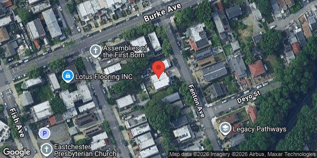 Aerial map of 3145 FENTON AVENUE, Bronx